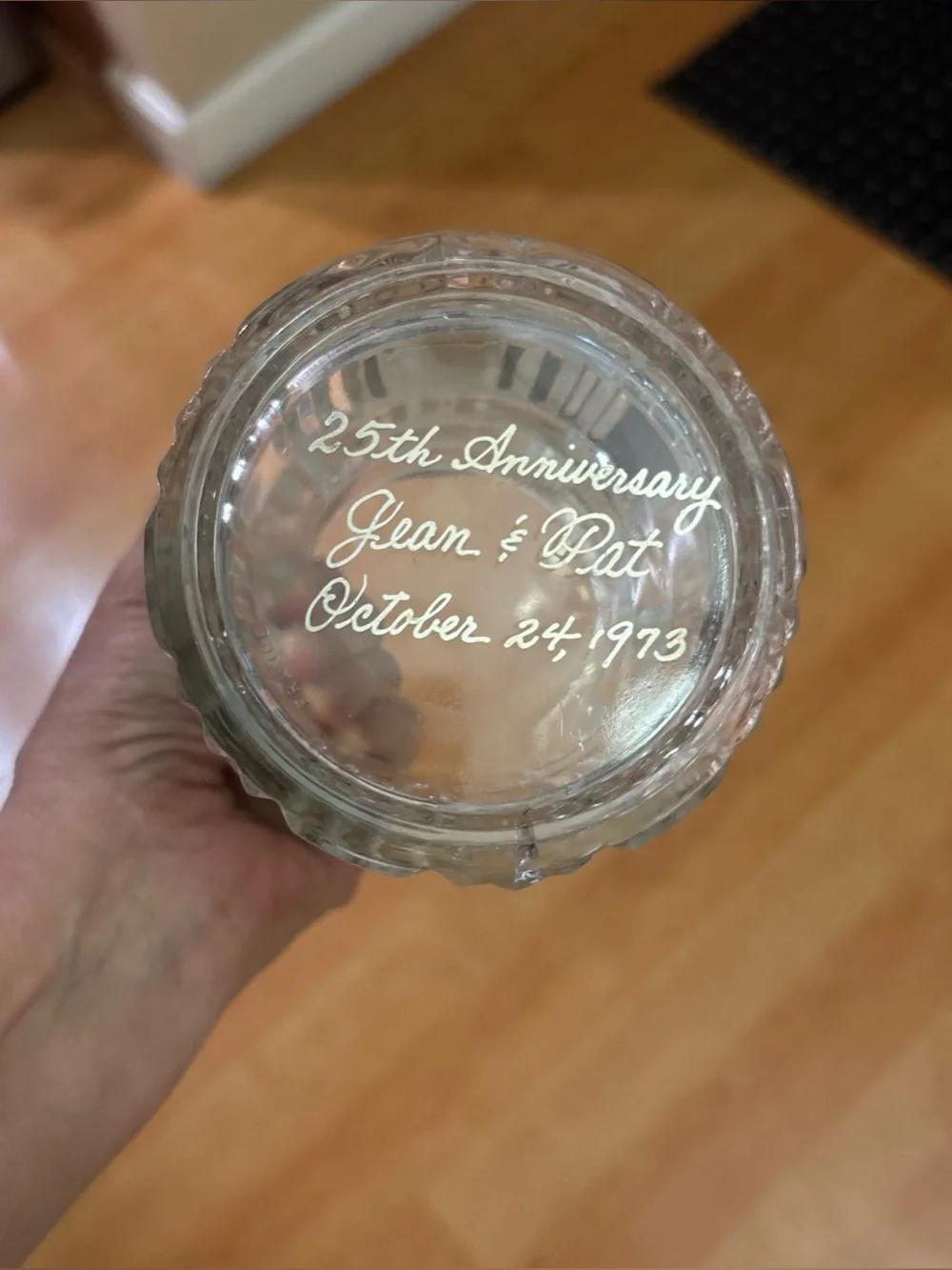 Luminarc France Vintage Crystal Ice Bucket. Anniversary gift.
